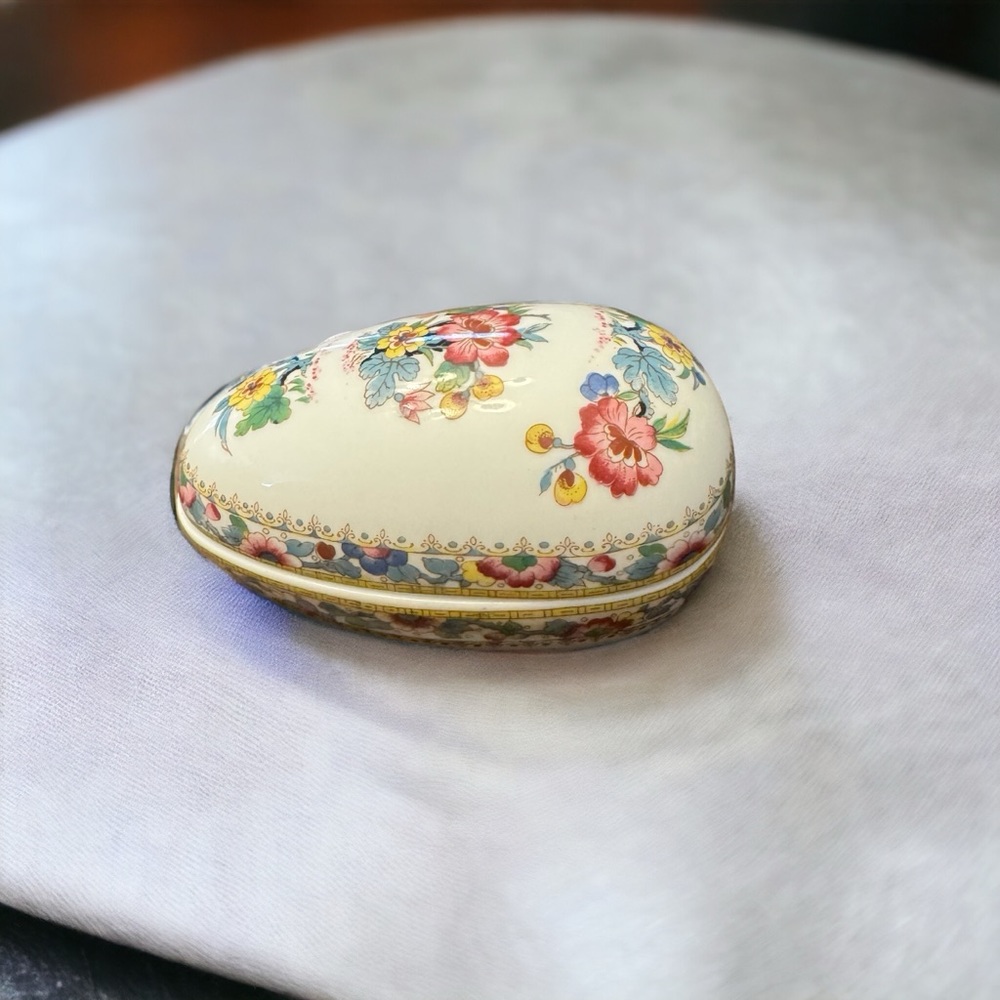 Vintage Coalport Ming Rose Porcelain Bone China Egg Dish Case